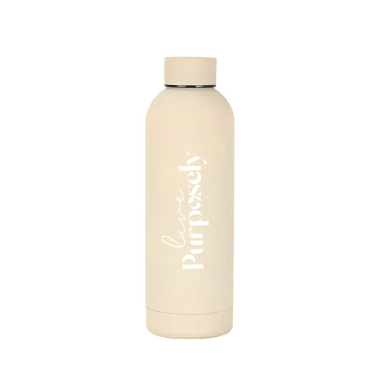Live Purpose Water Bottle Beige | 500 ml
