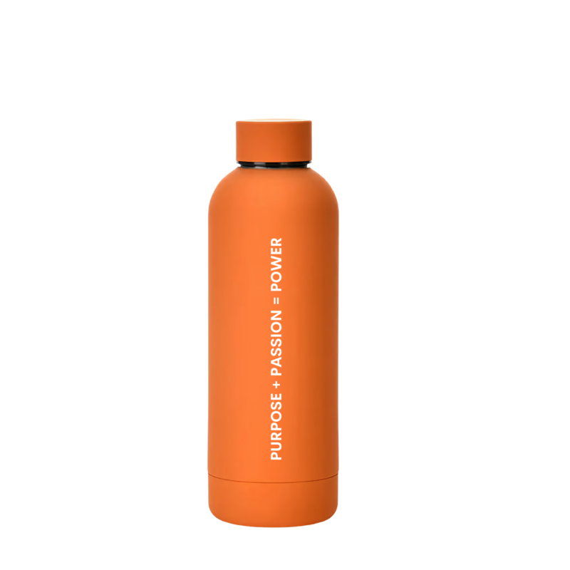 Purpose + Passion = Power Water Bottle Sunrise Orange | 750 ml