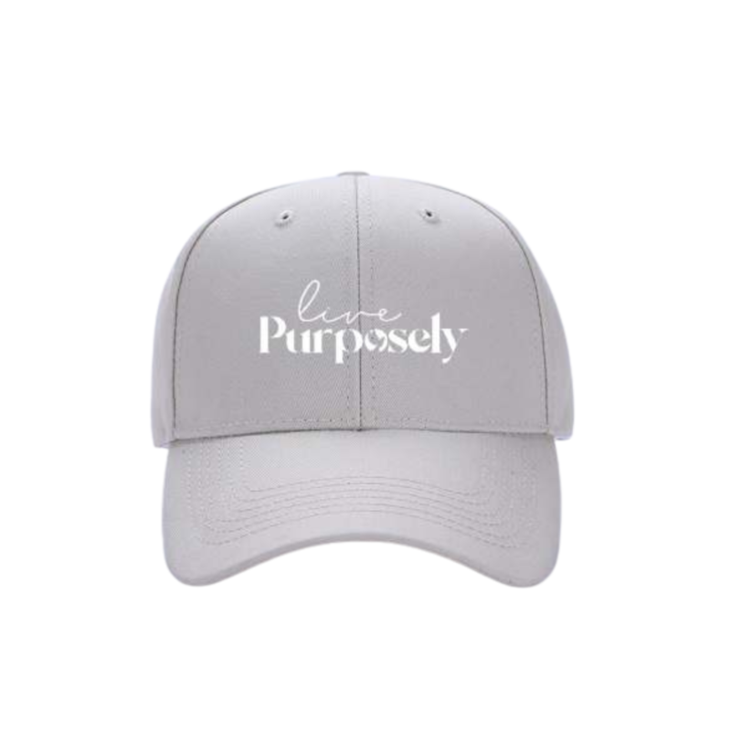 Live Purposely Dad Hat Light Beige