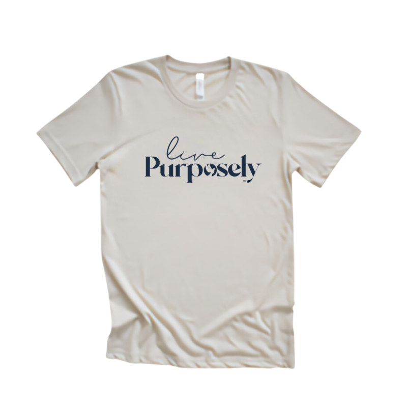 Live Purposely Heather Dust Tee
